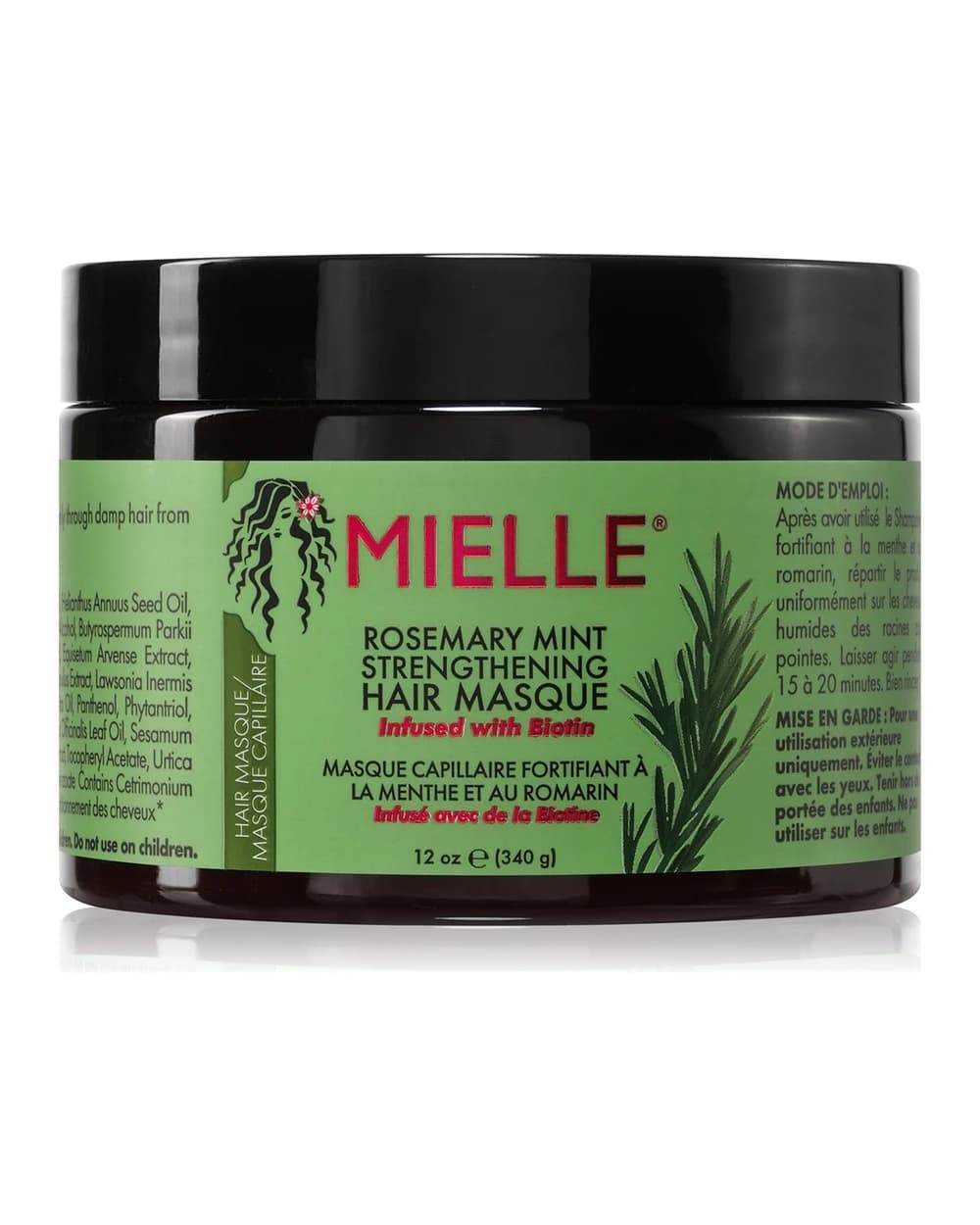 Mielle Rosemary Mint maschera per capelli rinforzante in profondità