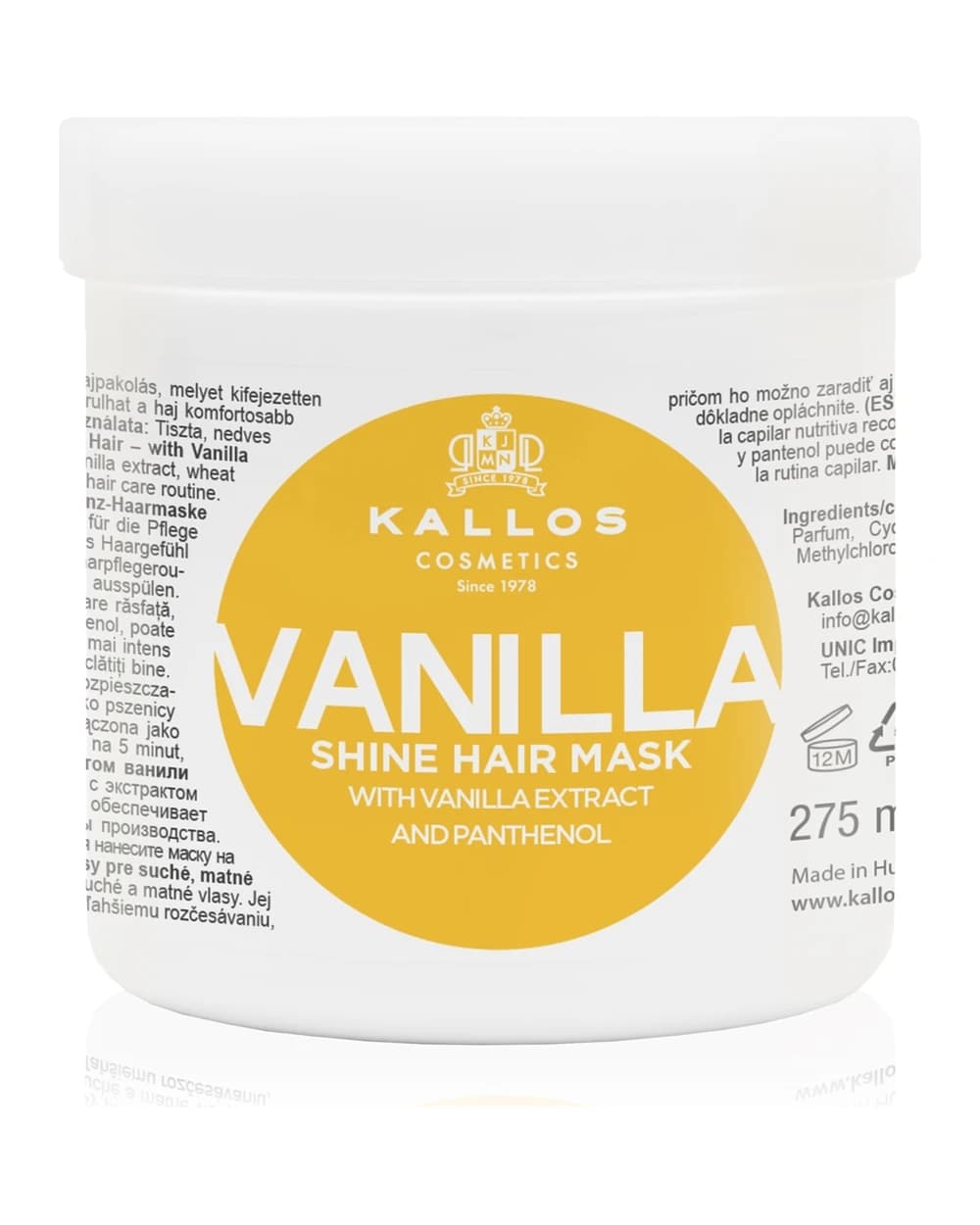 Kallos Classic maschera per capelli secchi