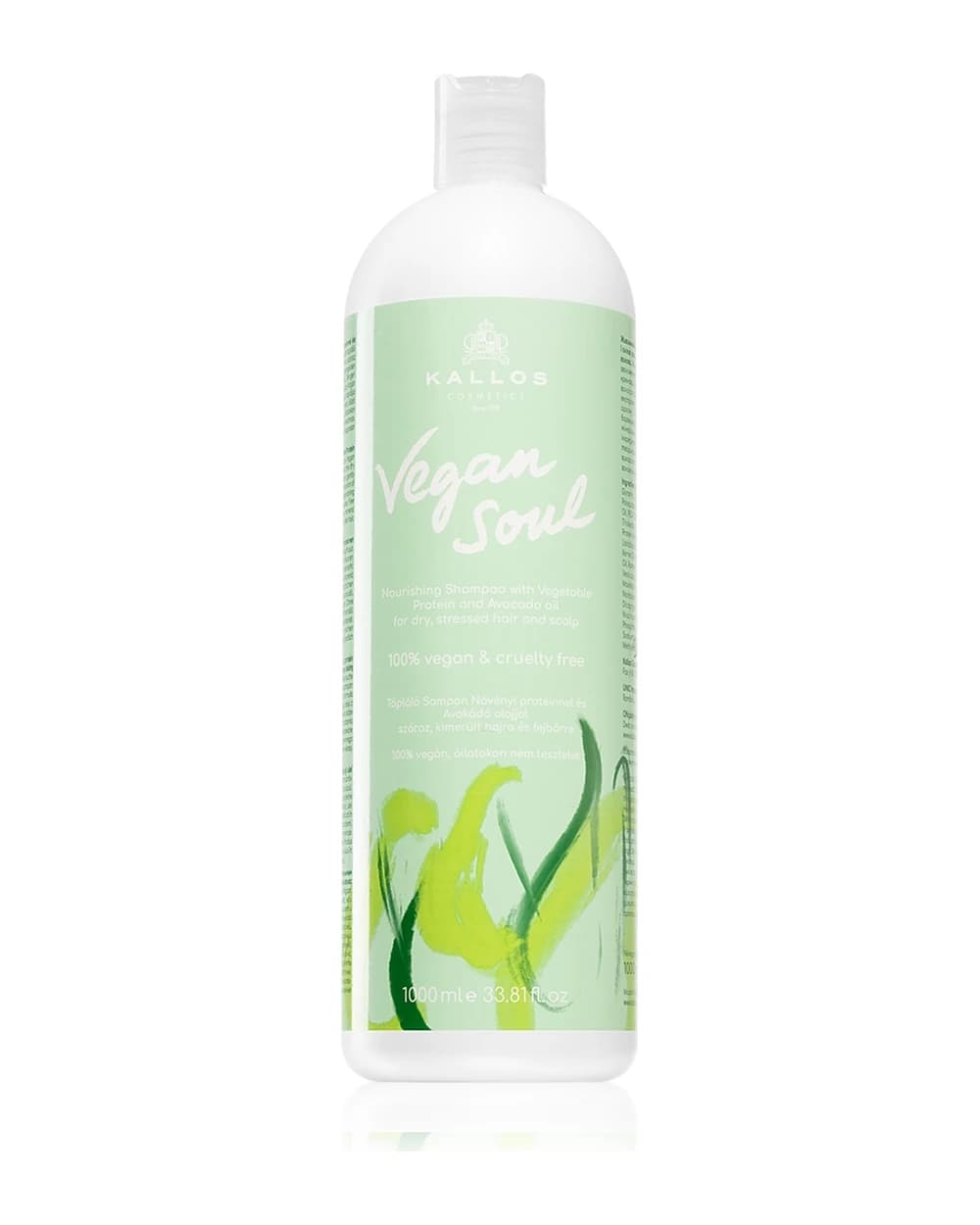 Kallos Vegan Soul Nourishing shampoo nutriente per capelli secchi, stanchi