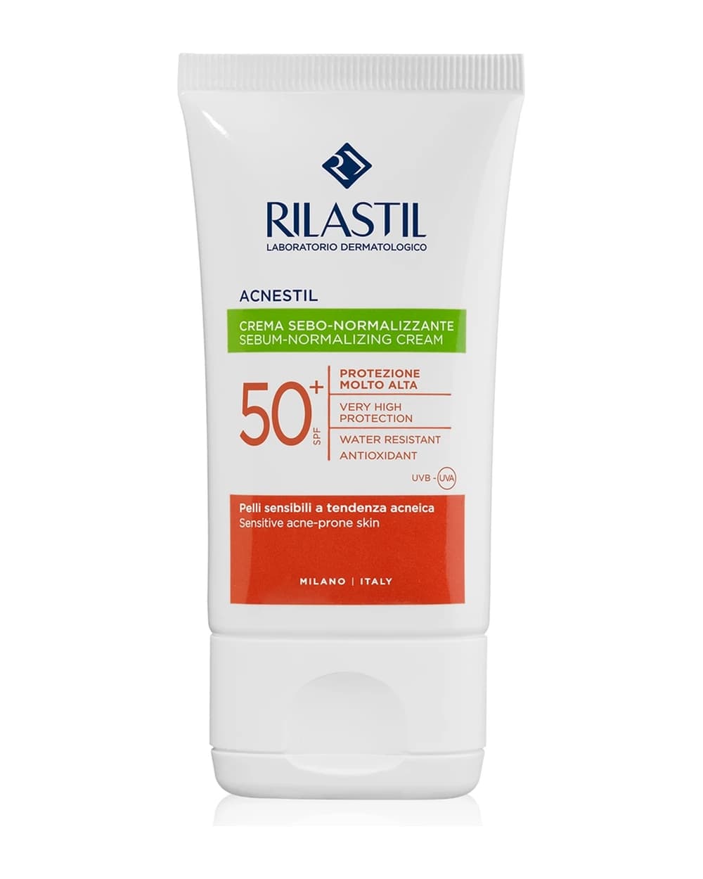 Rilastil Acnestil crema protettiva opacizzante viso SPF 50+