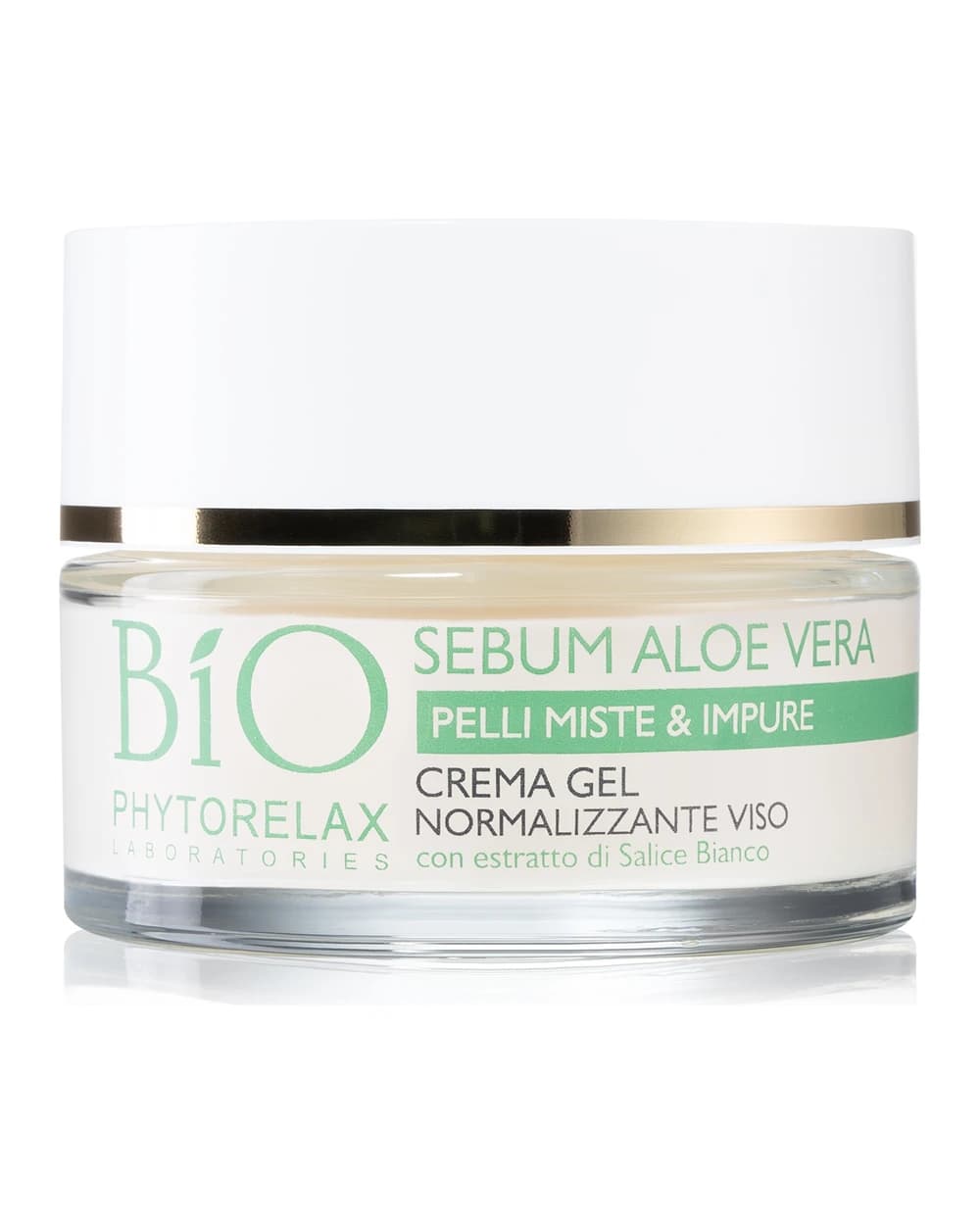 Phytorelax Laboratories Bio Sebum Aloe Vera crema-gel idratante per rendere la pelle meno grassa