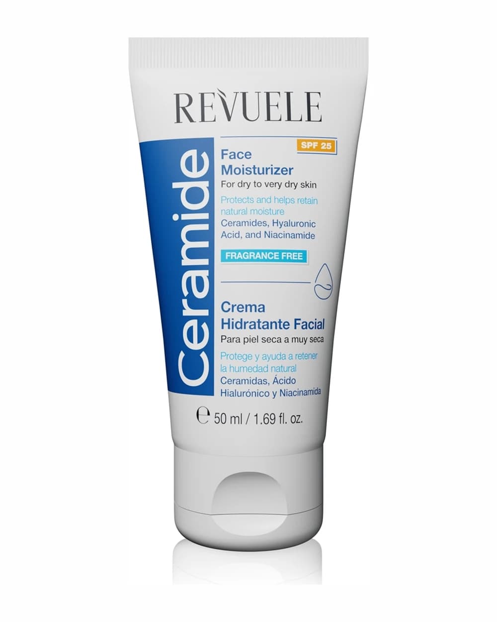 Revuele Ceramide Face Moisturizer SPF 25 crema protettiva giorno per pelli secche e molto secche