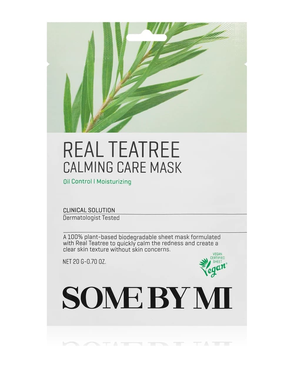 Some By Mi Clinical Solution Teatree Calming Care Mask maschera lenitiva in tessuto per pelli problematiche, acne