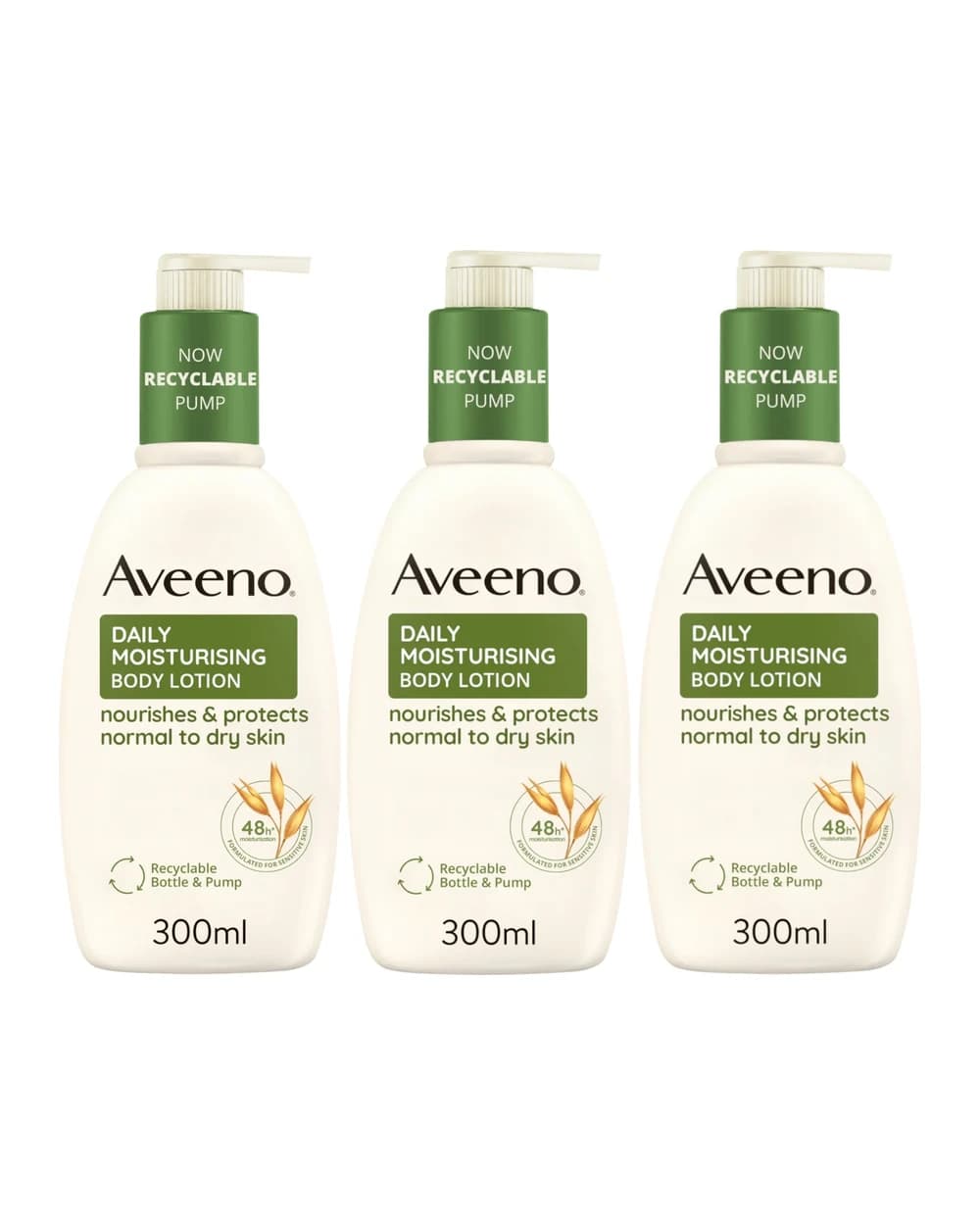 Aveeno Daily Moisturising Lotion Trio for Instant and Long Lasting Hydration 900ml Mega Bundle